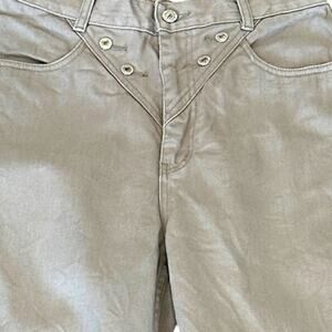 Lawman Khaki High Waisted Baggy Jeans Western Tapered Rigid Long Vintage 90s